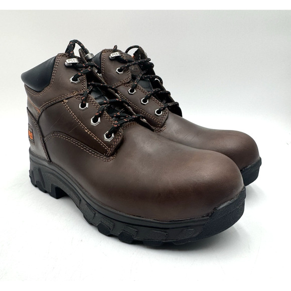 NEW Timberland WORKSTEAD Men's Composite Safety Toe Boot Brown US Size 8.5 Wide - Picture 1 of 11